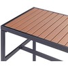 Beliani Stół sodo metalowy 150 x 50 cm juoda su jasnym drewnem AVETRANA