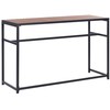 Beliani Stół sodo metalowy 150 x 50 cm juoda su jasnym drewnem AVETRANA