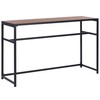 Beliani Stół sodo metalowy 150 x 50 cm juoda su jasnym drewnem AVETRANA