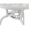 Beliani Staliukas bistro DASCIO 61 cm 61 cm Metal Złamana biel