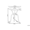Beliani Staliukas bistro DASCIO 61 cm 61 cm Metal Złamana biel