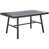 Shumee Beliani Sodo Stalas CANETTO 150 cm 90 cm Juodas Stiklas