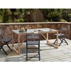 Beliani Sodo Stalas NOTTERI 180 cm 90 cm Betoninis rutulys