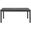 Beliani Išskleidžiamas sodo stalas SKALOMA 180/240 cm 90 cm metalinis tamsiai pilkas