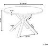 Beliani Sodo stalas MALETTO 120 cm, stiklinis, smėlio ir pilkos spalvos