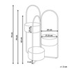 Beliani Gėlių stovas COLUTENA metalinis 56 cm tamsiai mėlynas