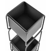 Beliani Stojak na kwiaty COTINUS Metal 20 cm Juodas