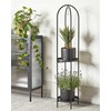 Beliani Stojak na kwiaty TAMARIX Metal 35 cm Juodas