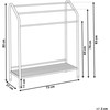Beliani rankšluosčių kabykla su lentyna 72 x 85 cm sidabrinė su tamsia mediena MURIVA