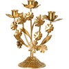 Beliani Świecznik RAMADA Metal 25 cm Auksinis
