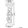 Beliani Žvakidė 27 cm sidabro OVEDO