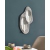 Beliani Świecznik wiszący PENICHE Metal 60 cm Sidabrinė