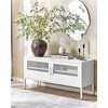 Beliani TV staliukas 2 Durys Metalas Sideboard Balta MORLEY 330160 (Balta)