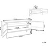 Beliani TV staliukas 2 Durys Metalas Sideboard Balta MORLEY 330160 (Balta)