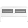 Beliani TV staliukas 2 Durys Metalas Sideboard Balta MORLEY 330160 (Balta)