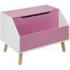 Beliani Žaislų dėžė CASPER 43 cm rausva