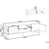 Beliani TV staliukas TV Stand GLASTONBURY Juoda 607590 (Juoda)
