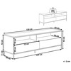 Beliani TV staliukas TV Stand LED Balta SYDNEY 180391