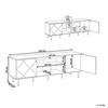 Beliani TV staliukas TV Stand Šviesi Medis with Balta PALMER 317638 Spalva: Šviesus medis + Balta