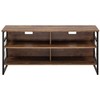 Beliani TV staliukas TV Stand Tamsi Medis with Juoda CARLISLE 200886 (Juoda + Tamsus medis)