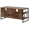 Beliani TV staliukas TV Stand Tamsi Medis with Juoda CARLISLE 200886 (Juoda + Tamsus medis)