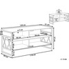 Beliani TV staliukas TV Stand Tamsi Medis with Juoda CARLISLE 200886 (Juoda + Tamsus medis)
