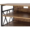 Beliani TV staliukas TV Stand Tamsi Medis with Juoda CARLISLE 200886 (Juoda + Tamsus medis)