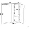 Beliani Pakabinama spintelė PALMAS 60 cm 60 cm Balta