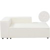 Sofa Beliani Kairės pusės šezlongas ARDAL Boucle, sulaužyta balta