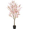 Beliani Sztuczna roślina CHERRY TREE 180 cm Rožinė