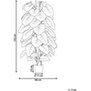 Beliani Sztuczna roślina DIEFFENBACHIA 152 cm Žalias