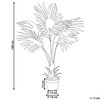 „Shumee“ dirbtinis vazoninis augalas, 100 cm, vėduoklinė palmė