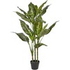 Beliani Dirbtinis augalas DIEFFENBACHIA 110 cm žalias