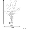 Beliani Sztuczna roślina doniczkowa 187 cm BANANA TREE