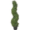 Beliani Dirbtinis augalas BUXUS SPIRAL TREE 98 cm žalias