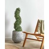 Beliani Dirbtinis augalas BUXUS SPIRAL TREE 98 cm žalias