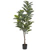 Beliani Sztuczna roślina doniczkowa 160 cm FICUS ELASTICA