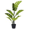 Beliani Sztuczna roślina MONSTERA PLANT 94 cm Žalias