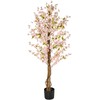 Beliani Dirbtinis augalas SAKURA 150 cm rožinis