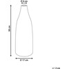 Beliani Dekoratyvinė vaza 54 cm juoda FLORENTIA