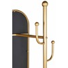 Beliani Drabužių kabykla su veidrodžiu LORENA 172 cm, metalinė, auksinė