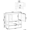 Beliani Spintelė su stiklinėmis durelėmis ir lentyna INLET 80 cm, balta