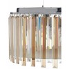 Lubinis šviestuvas Beliani pakabinamas šviestuvas LAMEIRA Chandelier Glass Sidabrinė
