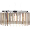 Lubinis šviestuvas Beliani pakabinamas šviestuvas LAMEIRA Chandelier Glass Sidabrinė