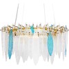 Pakabinamas šviestuvas Beliani Chandelier MALACCA spalvotas stiklas