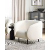 Fotelis Beliani Fotel LOEN Boucle baltas