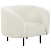 Fotelis Beliani Fotel LOEN Boucle baltas