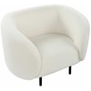 Fotelis Beliani Fotel LOEN Boucle baltas