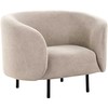 Fotelis Beliani Fotelė LOEN smėlio ir pilkos spalvos