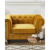 Fotelis Beliani Fotel CHESTERFIELD aksominis auksinis